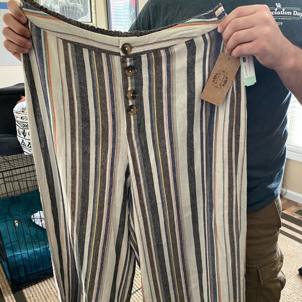 Linen blend cropped pants by Mason and Belle - NWT